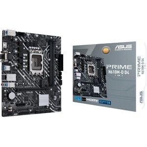 ASUS PRIME H610M-D D4-CSM, Micro ATX, Intel LGA 1700, 2xDDR4, 1x M.2+4xSATA 6Gb/s, 2xPCIe, 1xHDMI, 1xD-Sub, GbE LAN, 2xUSB3.0, 4xUSB2.0, Aura Sync