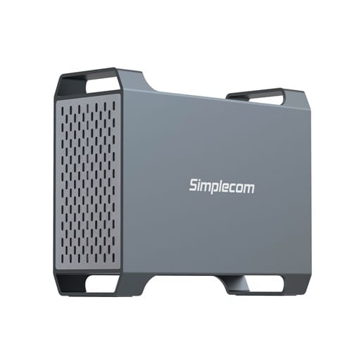 01713313827.jpg Simplecom SE482, SuperSpeed USB Dual Bay Hard Drive RAID Enclosure, 2x3.5" SATA 5Gb/s, USB-C