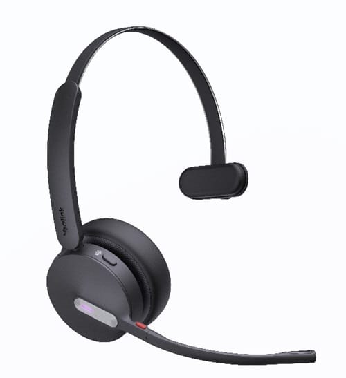 Yealink WH64-Mono-UC, UC Certified DECT Wireless Headset