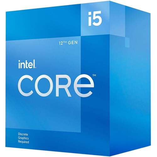 01724125727.jpg Intel BX8071512400F, Core i5 12400F, LGA 1700 Socket, 6 Cores, 12 Thread, Base: 2.5GHz, Turbo: 4.4GHz, Cache: 18MB, TDP: 65W, 3 Year Warranty. NOTE: This CPU does not have an Integrated GPU, so a dedicated Video Card is required