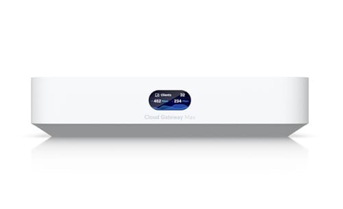 Ubiquiti UCG-MAX, Cloud Gateway Max, Compact 2.5G With 30+ UniFi device/300+ Client Support, 1.5 Gbps IPS Routing, Selectable NVR Storage