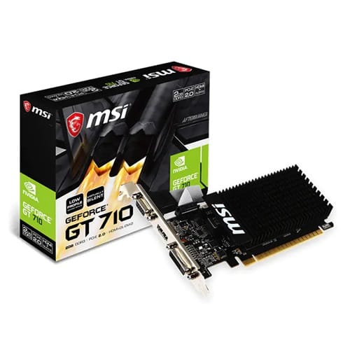 MSI GT 710 2GD3H, 2GB GDDR3 (1600MHz), PCI-E 2.0, DVI, HDMI, VGA, Low-Profile bracket included