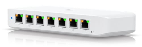 01734584917.jpg Ubiquiti Ultra 42W, Compact Layer 2, 8-port GbE PoE Switch, Versatile Mounting Options, 7 PoE/PoE+ No Power Supply, PoE++ Input