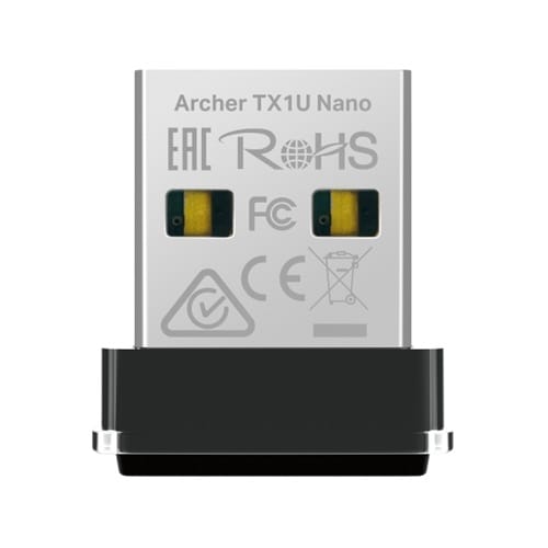 TP-Link Archer TX1U Nano AX300 Nano Wi-Fi 6 Wireless USB Adapter , 287 Mbps at 2.4 GHz , Internal Antennas, USB 2.0 , MU-MIMO, OFDMA