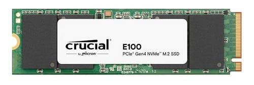 Crucial CT1000E100SSD8, 1TB, Gen4, NVMe SSD, M.2 PCIe4, 5000/4500 MB/s R/W, 80TBW, 350K/460K IOPS, 1M hrs MTTF