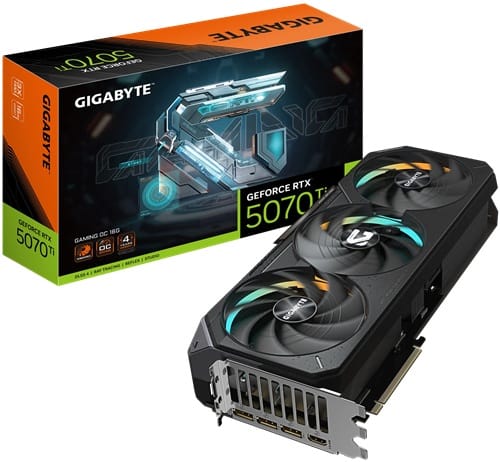 Gigabyte GV-N507TGAMING OC-16GD, Nvidia GeForce RTX 5070 Ti GAMING OC, 16GB DDR7, Core Clock: TBD, Cuda Core: 8960, 1xHDMI, 3xDP, PSU: 750W, PCIe5.0