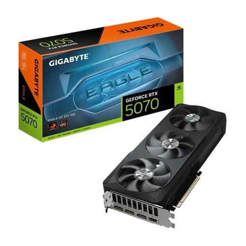 Gigabyte GV-N5070EAGLE OC-12GD, Nvidia GeForce RTX 5070 EAGLE OC SFF, 12 GB GDDR7, Core Clock: 2587MHz, Cuda Core: 6144, 1xHDMI, 3xDP, PSU: 750W, PCIe5.0