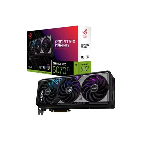 Asus ROG-STRIX-RTX5070TI-O16G-GAMING, ROG Strix Nvidia GeForce RTX 5070 Ti, 16GB GDDR7 OC, Core Clock: 2625MHz, Cuda Core: 8960, 1xHDMI, 3xDP, PSU: 850W, PCIe5.0