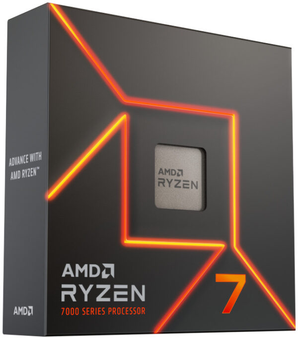 AMD 100-100000592BOX, Ryzen 7-7700, AM5 Socket, 8 Cores, 16 Threads, Base: 3.8GHz, Turbo: 5.3GHz, 32MB Cache, TDP: 65W