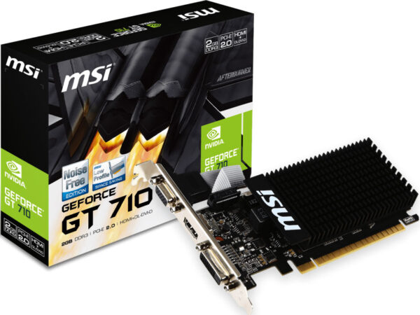 0VCM-GT7102GD3LP.jpg MSI GT 710 2GD3H LP, Nvidia GeForce GT 710, 2GB DDR3, PCIe 2.0 x16, Clock 954 MHz, 300W, HDMI, VGA, DVI-D