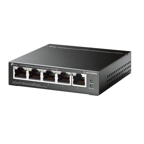 TP-Link TL-SG105MPE, Easy Smart Switch, 120W, 5xRJ45 Port, Fanless