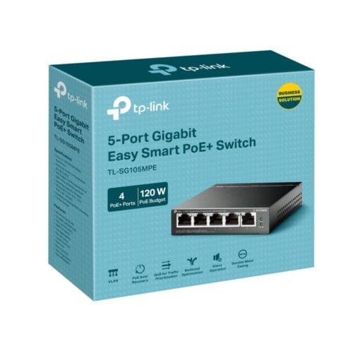 107750308_9199697569.jpg TP-Link TL-SG105MPE, Easy Smart Switch, 120W, 5xRJ45 Port, Fanless