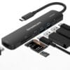 Simplecom CHT570, USB-C, SuperSpeed, 7-in-1 Multiport Hub Adapter, HDMI 2.0 Docking Station