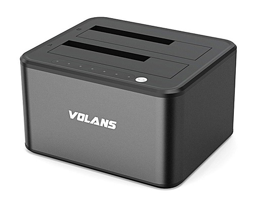 1642756136.jpg Volans VL-DS30S, Dual Bay USB3.0 Aluminium Docking Station, Drive Type: 2.5″ and 3.5″ SATA HDD