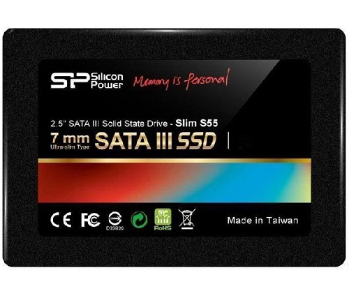 Silicon Power SP240GBSS3S55S25-OEM, Power Slim S55, 240GB, 2.5”, SATA 6Gb/s, Read Speed: 550MB/s, Write Speed: 420MB/s, Black