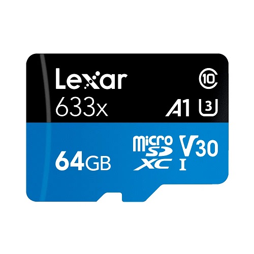 1667190853.jpg Lexar LMS0633064G-BNNNG, High-Performance 633X MicroSD , 64GB, UHS-I, Read Speed: Up to 100MB/s