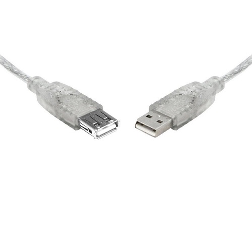 8ware UC-2002AAE, USB 2.0 Extension CABLE Type A to A M/F Transparent, 2m