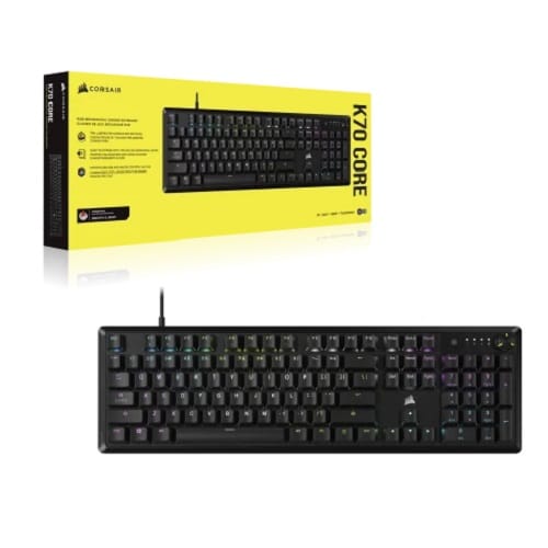 Corsair CH-910971E-NA, K70 Pro Mechanical Gaming Keyboard, USB-A, Wired, MLX Red Switch, iCUE, RGB, Black