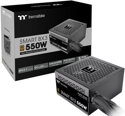 Thermaltake PS-SPD-0550NNFABA-3, Smart BX3, 550W, 80 Plus Bronze, Non Modular, Fan: 120mm, ATX, MTBF: 100,000 Hours