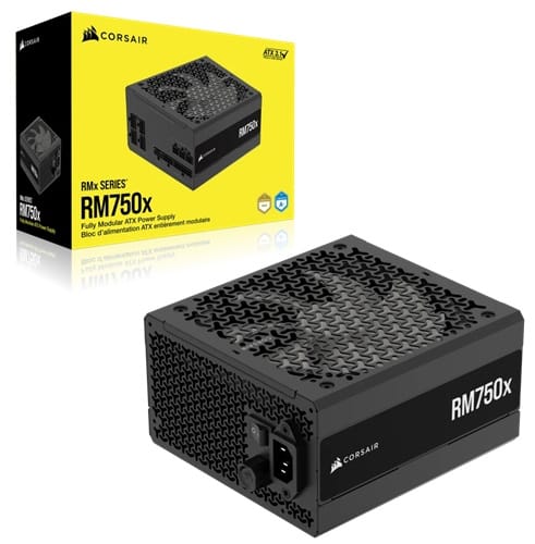 Corsair CP-9020285-AU, RMx Series RM750x Cybenetics, 750W, 80 Plus Gold, Fully Modular, Fan: 140mm, ATX, MTBF: 100,000 Hours