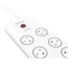 HuntKey PSUHUNSAC607, 6 Outlet Surge Protected Powerboard, 2 Meter with Dual USB Ports, 5V, 2.4A