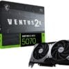 MSI GeForce RTX 5070 12G VENTUS 2X OC, Nvidia GeForce RTX 5070, 12GB GDDR7, Core Clock: 2557MHz, Cuda Core: 6144, 1xHDMI, 3xDP, PSU: 650W, PCIe5.0