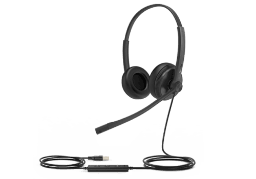 Yealink UH34-DUAL-TEAMS, Professional Headset, Stereo, Noise Canceling, USB-A, Wired, Black