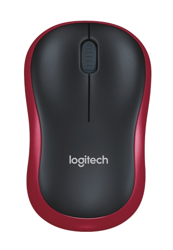 Logitech 910-002503, M185 Wireless Mouse, USB, Red
