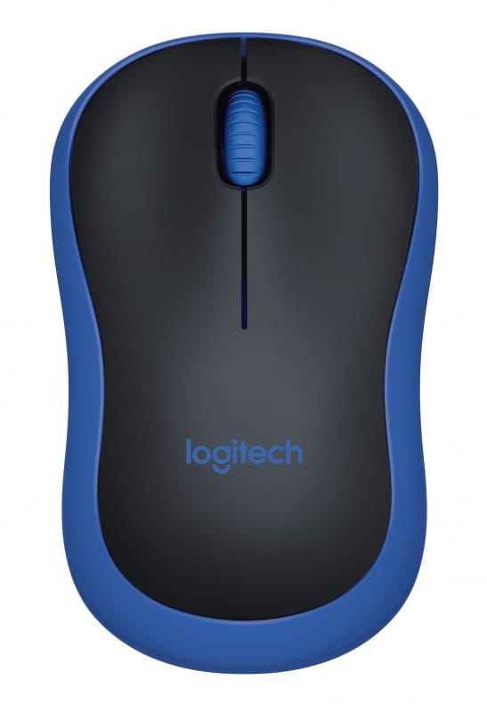 Logitech 910-002502, M185 Mouse, 1000dpi, USB, Wireless, Blue and Black