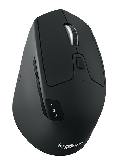 Logitech 910-004792, M720 Triathlon Multi-Device Wireless Mouse, Bluetooth, 1000 dpi, 8 Buttons, USB, Black