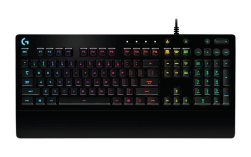 Logitech 920-008096, G213 Prodigy RGB Gaming Keyboard, 16.8 Million Lighting Colors Mech-Dome Backlit Keys Dedicated Media Controls Spill-Resistant Durable Design