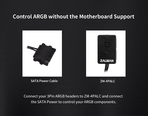 Zalman ZM-4PALC, ARGB Controller, 3 Pin Header, SATA Power