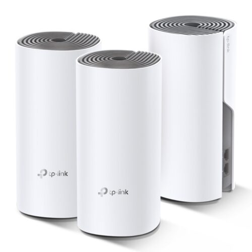 TP-Link Deco E4(3-pack), AC1200 Whole Home Mesh Wi-Fi System, 2xGbE Ports, 2×Antenna, MU-MIMO, Wireless AC