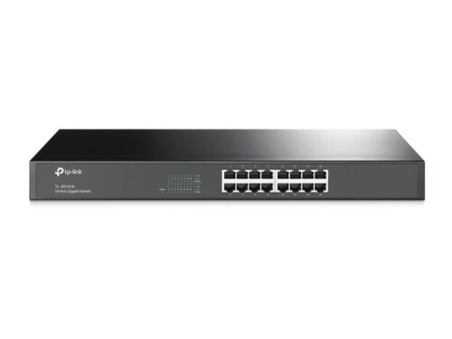 TP-Link TL-SG1016, 16-Port Gigabit Switch, 1U 19" Rack-Mountable Steel Case