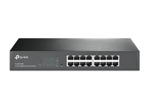 TP-Link TL-SG1016DE 16-Port Gigabit Easy Smart Switch Network Monitoring, Traffic Prioritization & VLAN Features Web-based User Interface