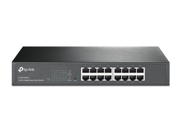 TP-Link TL-SG1016DE 16-Port Gigabit Easy Smart Switch Network Monitoring, Traffic Prioritization & VLAN Features Web-based User Interface