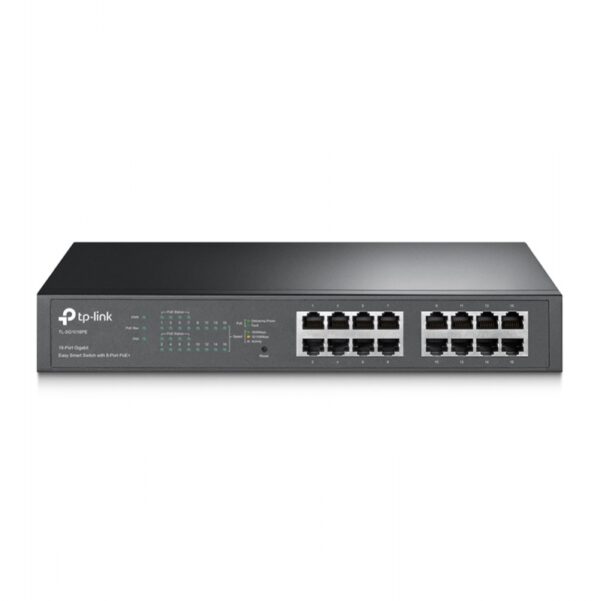 79344107_7231675240.jpg TP-Link TL-SG1016PE 16-Port Gigabit Easy Smart Switch 8-Port PoE+ Rack Mountable/Desktop, 32Gbps Switching Capacity,8K MAC Address Table