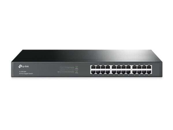 TP-Link TL-SG1024, 24-Port Gigabit Switch,19" Rack-Mountable Steel case, 1U