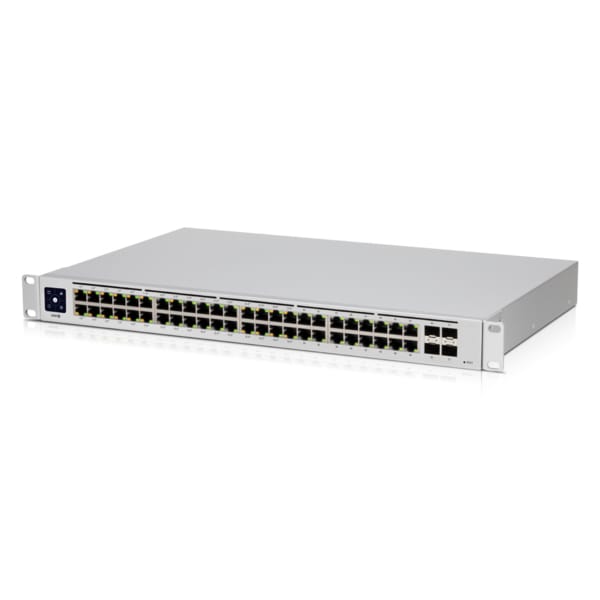Ubiquiti USW-48-POE, UniFi 48 port Managed Gigabit Layer2 & Layer3 switch, 48x Gigabit Ethernet Ports w/ 32x 802.3at POE+, 4x SFP Port Touch Display 210W