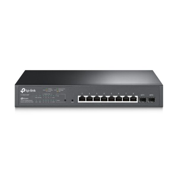 80491362_7644167741.jpg TP Link TL-SG2210MP JetStream 10-Port Gigabit Smart Switch with 8-Port PoE+, 14.9Mpps Support Omada SDN, 802.1p CoS/DSCP QOS, IGMP Snoop Rack Mountable