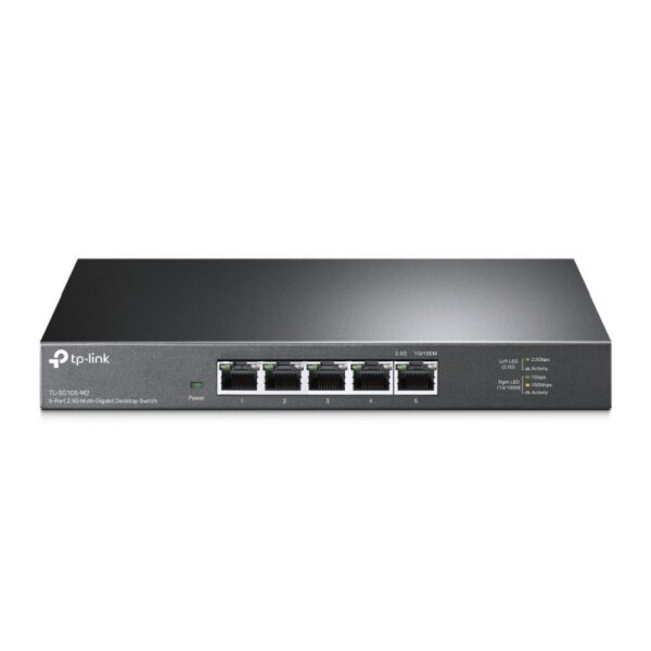 TP-Link TL-SG105-M2 5-Port 2.5G Desktop Switch, Up To 25G Switching Capacity, Connects 2.5G NAS/Server, 2.5G WiFi 6 AP, 4K Video, Wall-Mountable