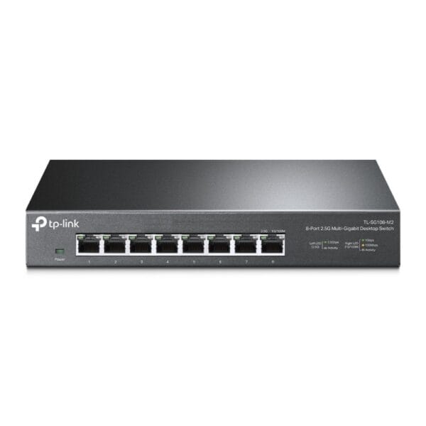 88057914_8314100352.jpg TP-Link TL-SG108-M2 8-Port 2.5G Desktop Switch, Up To 40G Switching Capacity, Connects 2.5G NAS/Server, 2.5G WiFi 6 AP, 4K Video, Wall Mountable