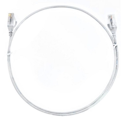8Ware CAT6THINWH-025M, CAT6 Ultra Thin Slim Cable, Length: 0.25m, White
