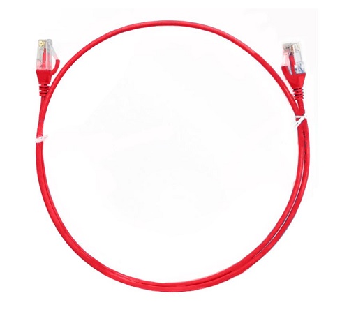 8Ware CAT6THINRD-1M, CAT6 Ultra Thin Slim Cable, Length: 1m, Red