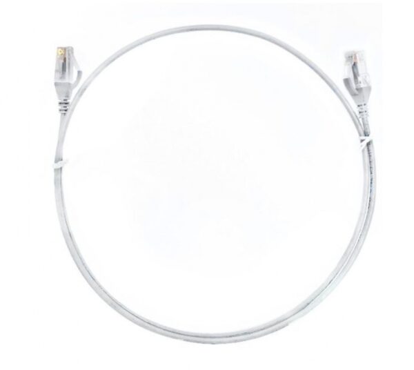 8Ware CAT6THINWH-2M, CAT6 Ultra Thin Slim Cable, Length: 2m, White
