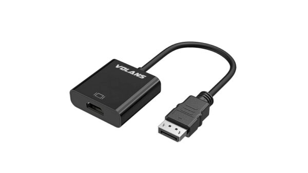 Volanas VL-DPHM-4K, DisplayPort to HDMI 4k Converter, Male to Female, Black