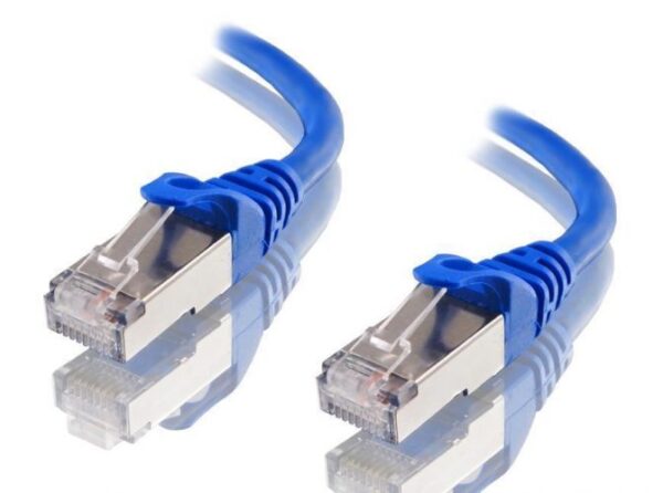 Astrotek AT-RJ45BLUF6A-0.25M, CAT6A Shielded Ethernet Cable 25cm/0.25m Blue Color 10GbE RJ45 Network LAN Patch Lead S/FTP LSZH Cord 26AWG