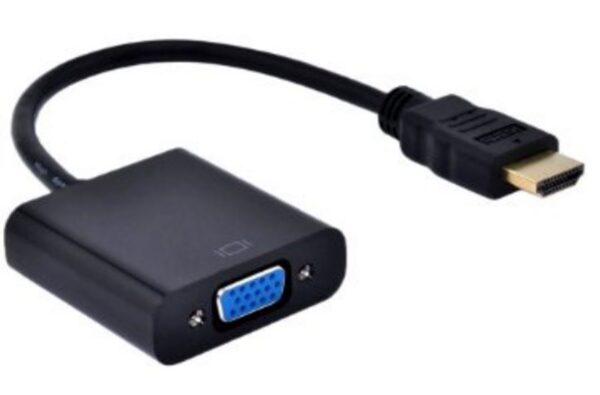 Astrotek AT-HDMIV1.4VGA-MF, HDMI to VGA Converter Adapter Cable, Type-A Male to VGA Female, Length: 15cm, Black