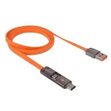 Generic USB2.0 2in1 Mobile Phone and Data Charging CABLE USB 2.0, Micro USB, Orange