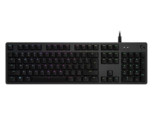 LOG-KBD-G512-CARBON-RGB-RED.jpg Logitech 920-009372, Logitech G512 Carbon RGB Mechanical Gaming Keyboard, GX Red Linear, Lightsync RGB